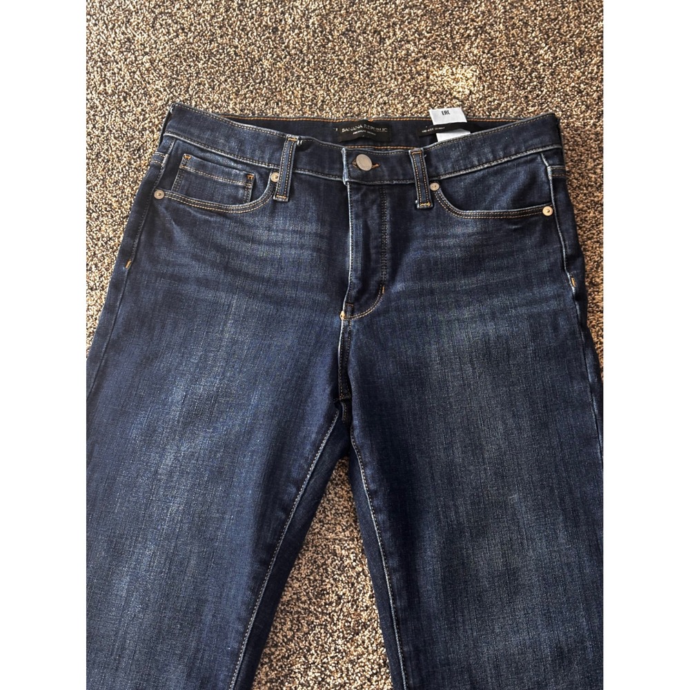 Banana Republic Mid-Rise Skinny Jeans Dark Wash Premium Denim Size‎ 28 - Picture 2 of 10